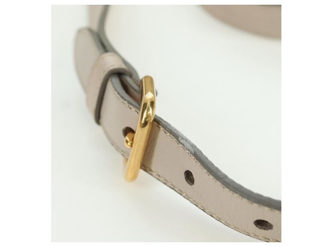 PRADA Gathered Hand Bag Nylon 2way Beige Gold - vista 13