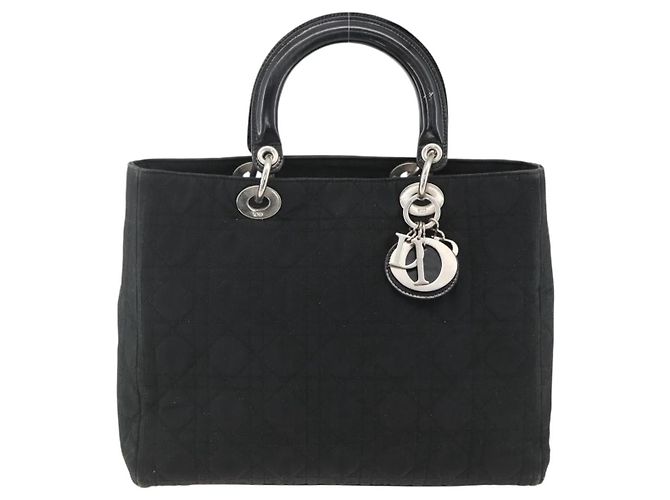 Christian Dior Canage Tote Bag Nylon Black Silver - vista 14