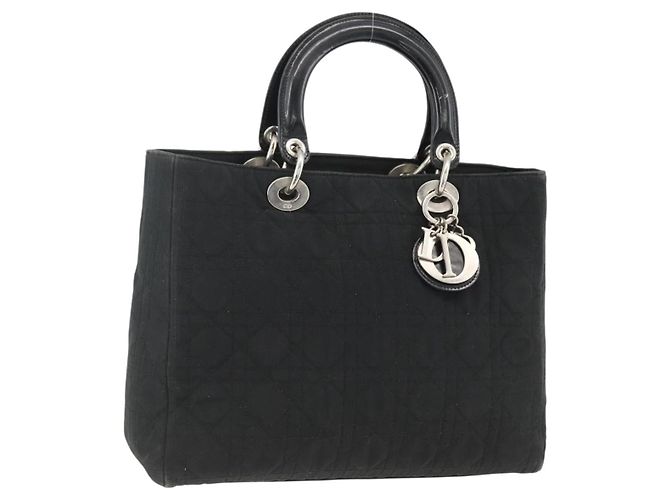 Christian Dior Canage Tote Bag Nylon Black Silver - vista 2