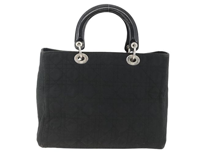 Christian Dior Canage Tote Bag Nylon Black Silver - vista 3