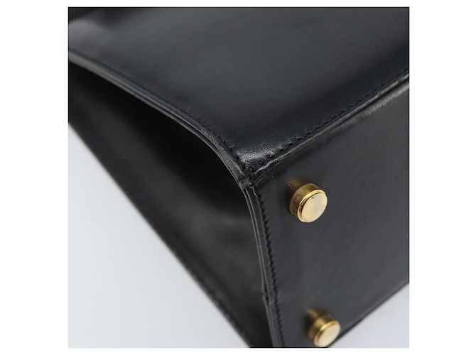 Salvatore Ferragamo Vala Hand Bag Leather Black Gold - vue 14