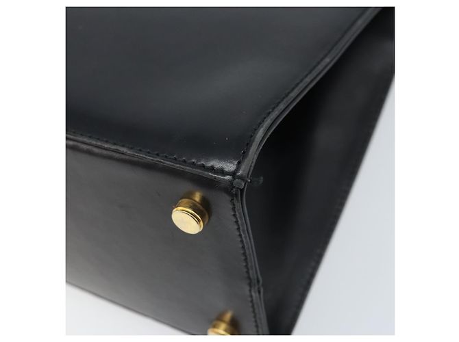 Salvatore Ferragamo Vala Hand Bag Leather Black Gold - vue 15