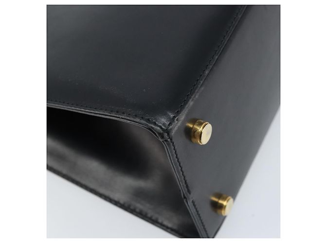 Salvatore Ferragamo Vala Hand Bag Leather Black Gold - vue 16