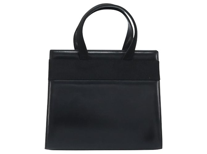 Salvatore Ferragamo Vala Hand Bag Leather Black Gold - vue 2