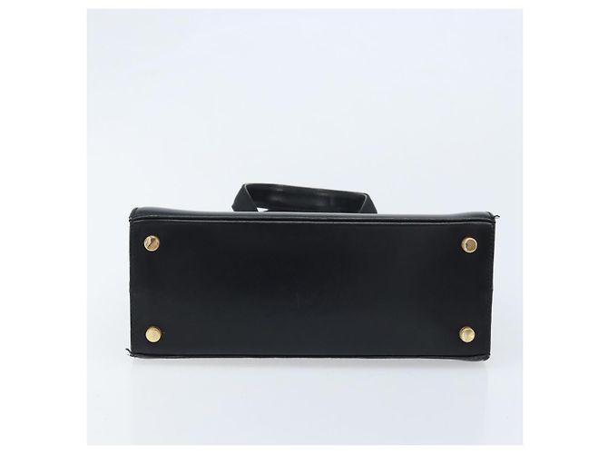 Salvatore Ferragamo Vala Hand Bag Leather Black Gold - vue 5
