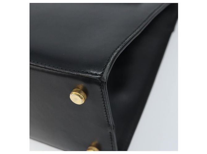 Salvatore Ferragamo Vala Hand Bag Leather Black Gold - vue 9