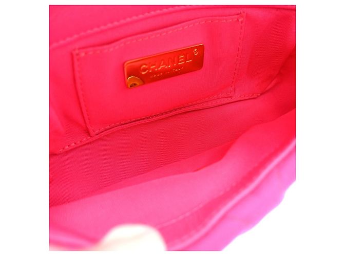 Cinto Chanel 19 em jersey acolchoado Rosa - vista 3
