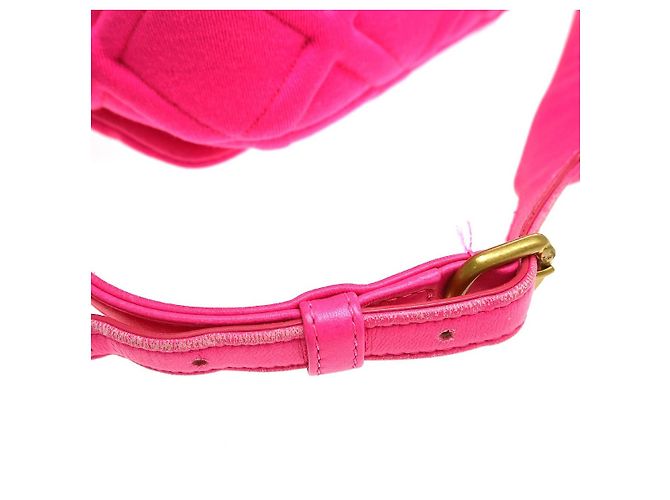 Cinto Chanel 19 em jersey acolchoado Rosa - vista 6