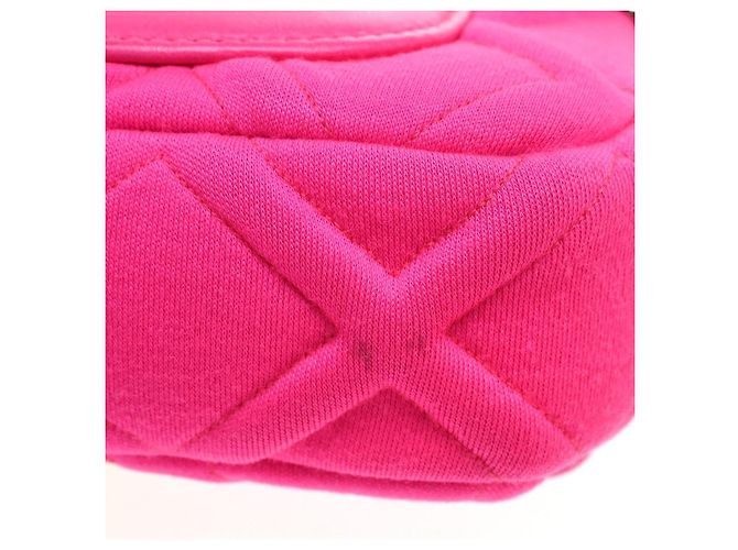 Cinto Chanel 19 em jersey acolchoado Rosa - vista 7