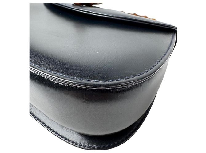 Borsa a tracolla mini 2 vie Gucci Old Bamboo Nero - vista 13