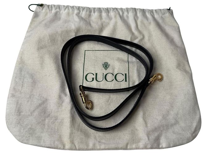 Borsa a tracolla mini 2 vie Gucci Old Bamboo Nero - vista 16