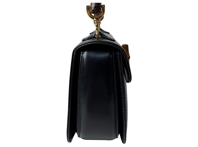 Borsa a tracolla mini 2 vie Gucci Old Bamboo Nero - vista 5