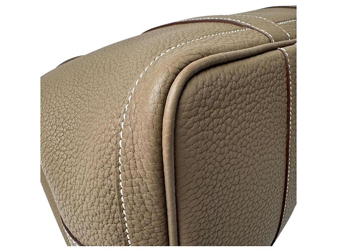 Hermès Borsa Tote Hermes Garden Party PM Taupe - vista 11