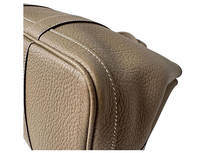 Hermès Borsa Tote Hermes Garden Party PM Taupe - vista 12