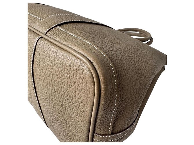 Hermès Borsa Tote Hermes Garden Party PM Taupe - vista 14