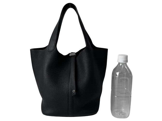 Hermès Borsa Hermes Picotin Lock MM in Noir Black Nero - vista 10