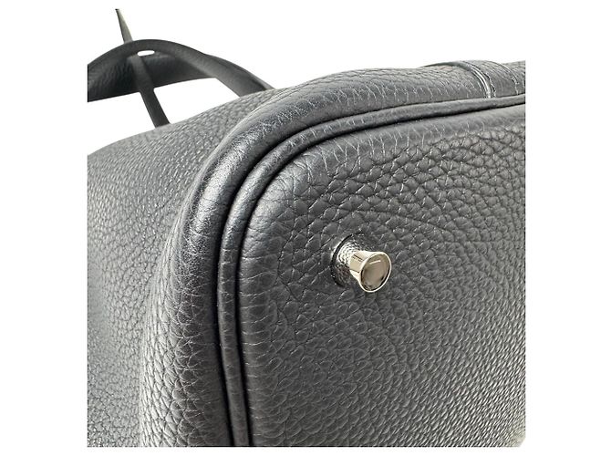 Hermès Borsa Hermes Picotin Lock MM in Noir Black Nero - vista 13