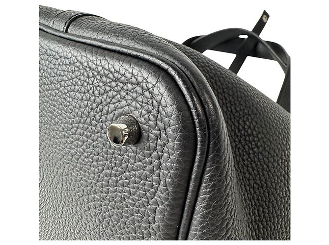 Hermès Borsa Hermes Picotin Lock MM in Noir Black Nero - vista 14