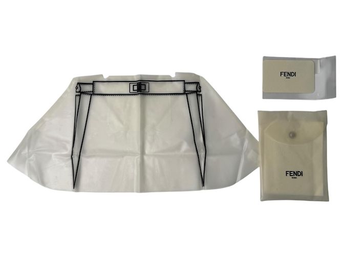 Borsa a tracolla Mini Fendi Peekaboo Selleria Marrone - vista 17