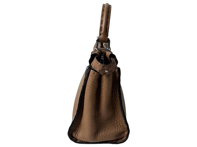 Borsa a tracolla Mini Fendi Peekaboo Selleria Marrone - vista 4