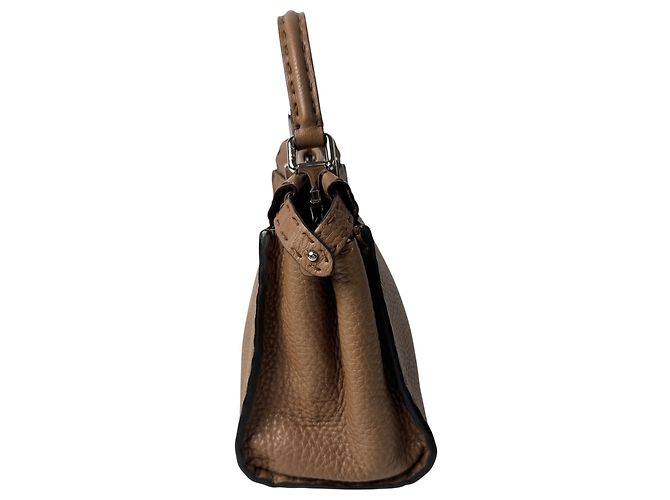 Borsa a tracolla Mini Fendi Peekaboo Selleria Marrone - vista 5