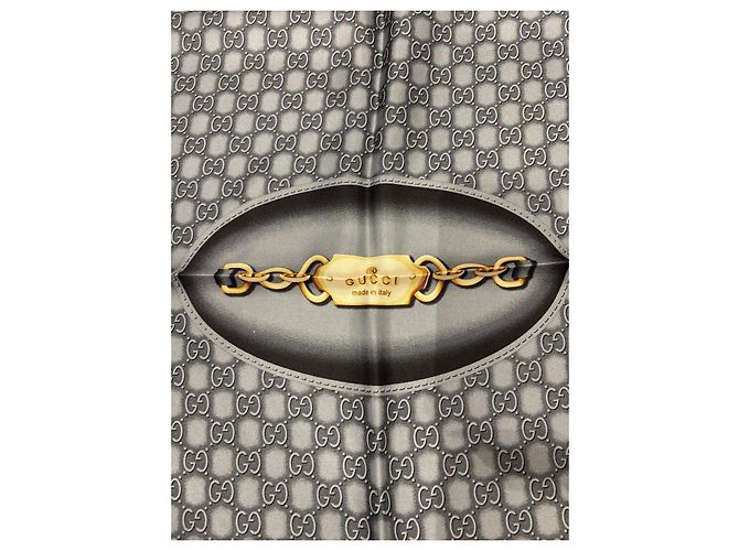 Gucci GG Monogram Seidentuch Grau - Ansicht 3