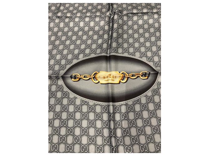 Gucci GG Monogram Seidentuch Grau - Ansicht 6