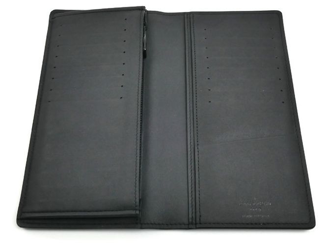 Louis Vuitton Portefeuille Brazza Long Wallet Nero - vista 4