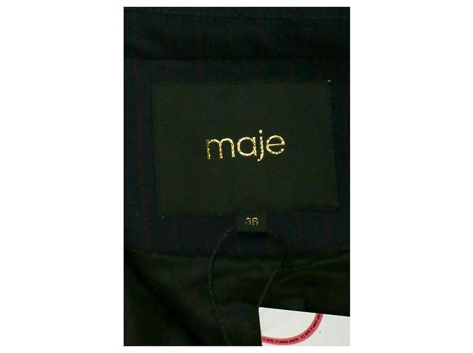 Maje navy blue wool blazer - view 5