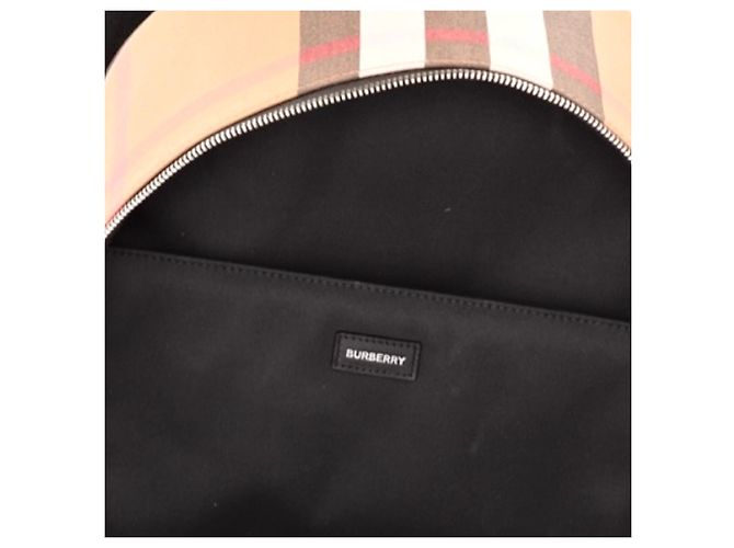 Zaino Burberry Jeff Check Marrone Nero Rosa Bianco Beige - vista 14