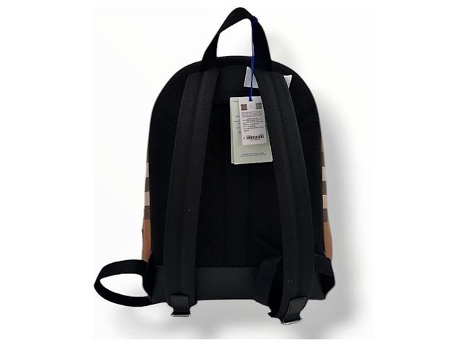 Zaino Burberry Jeff Check Marrone Nero Rosa Bianco Beige - vista 8