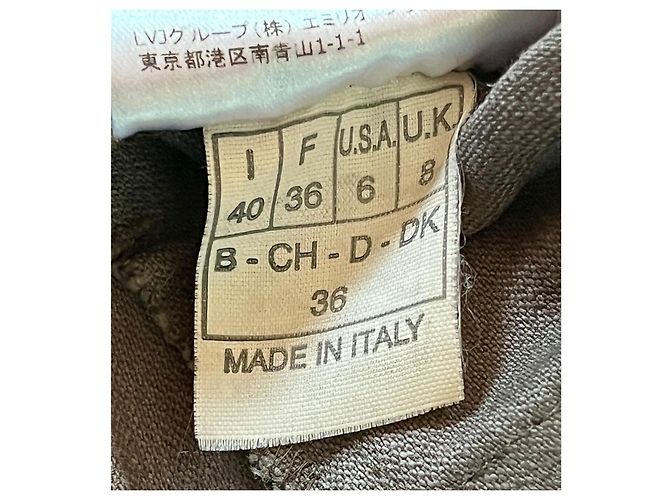 Pantaloni Cargo Vintage in Cotone Khaki Emilio Pucci Cachi - vista 4
