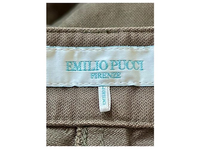 Pantaloni Cargo Vintage in Cotone Khaki Emilio Pucci Cachi - vista 5