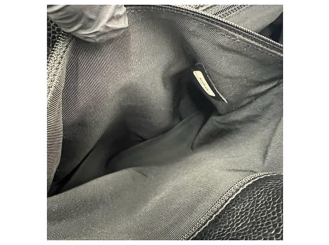 Borsa Tote Chanel Vintage Coco Mark in pelle caviar Nero - vista 10