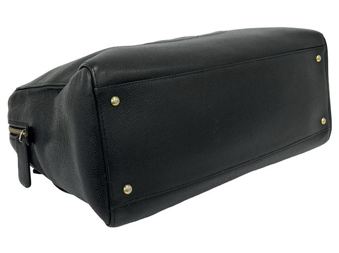 Borsa Tote Chanel Vintage Coco Mark in pelle caviar Nero - vista 7