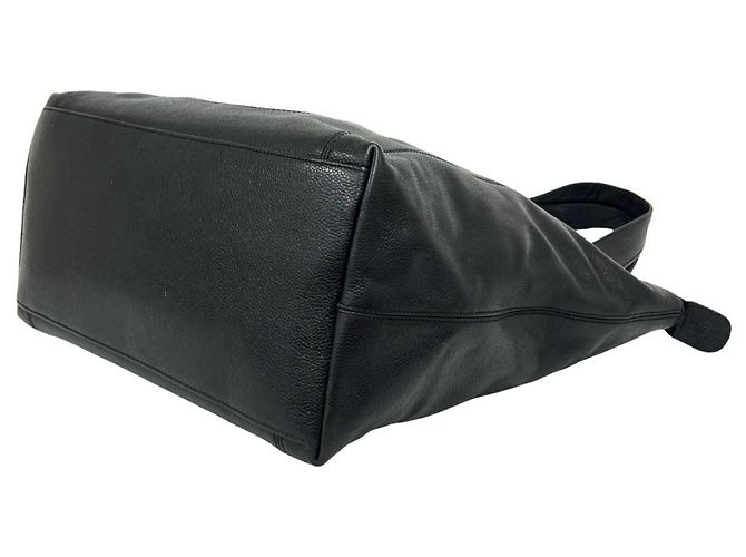 Borsa Tote Chanel Vintage Coco Mark in pelle caviar Nero - vista 8