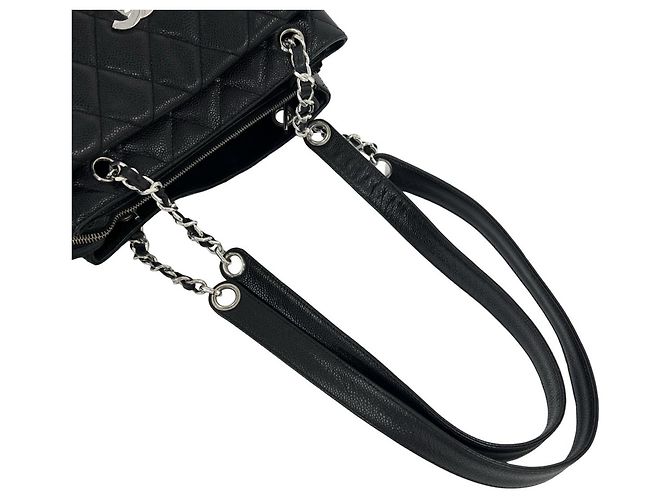 Borsa Tote Chanel Vintage Matelassé Coco Mark Nero - vista 4