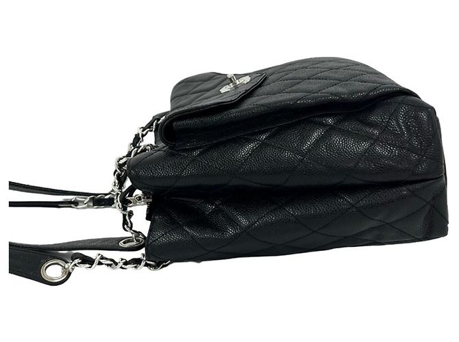 Borsa Tote Chanel Vintage Matelassé Coco Mark Nero - vista 5