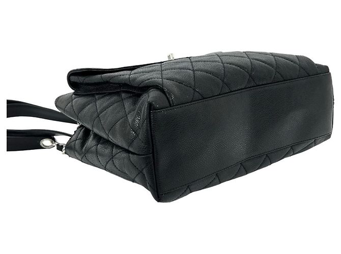 Borsa Tote Chanel Vintage Matelassé Coco Mark Nero - vista 7