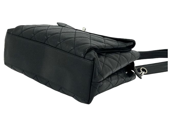 Borsa Tote Chanel Vintage Matelassé Coco Mark Nero - vista 8