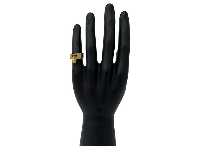 Hermès HERMES Vintage Kelly Ring Argento D'oro - vista 2