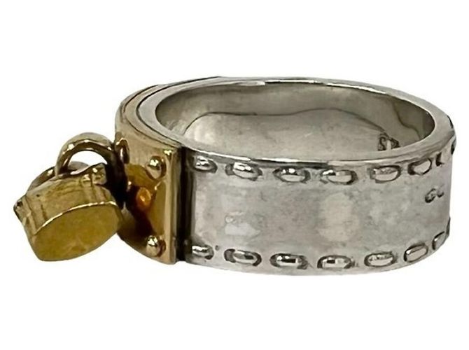 Hermès HERMES Vintage Kelly Ring Argento D'oro - vista 4