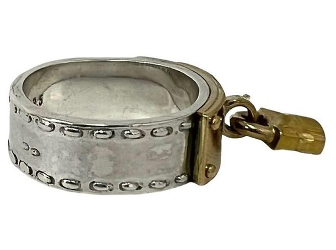 Hermès HERMES Vintage Kelly Ring Argento D'oro - vista 5