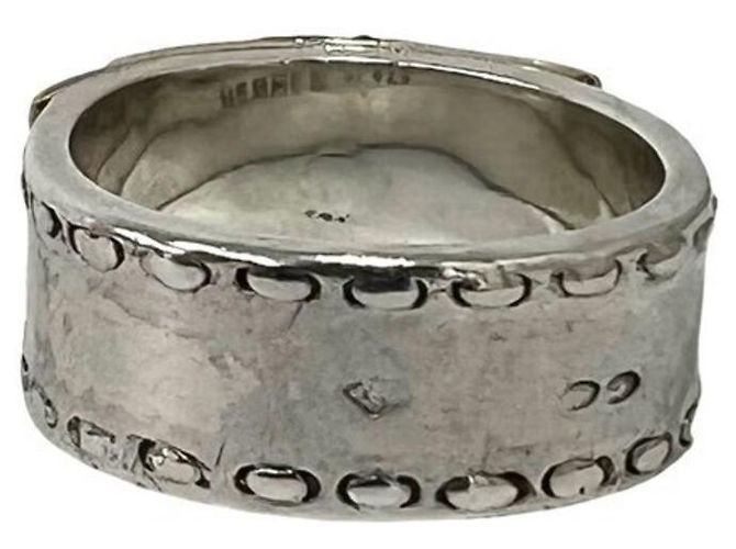 Hermès HERMES Vintage Kelly Ring Argento D'oro - vista 6