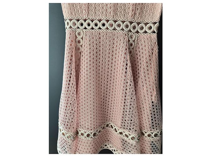 Maje rosa Spitzenkleid mit Lochmuster Pink - Ansicht 2