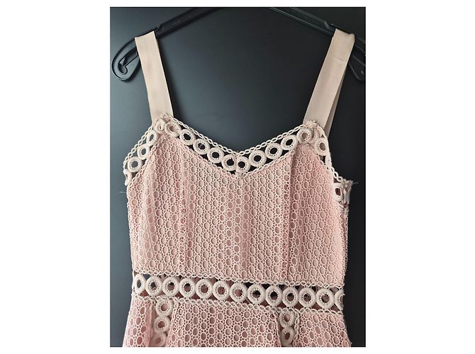 Maje rosa Spitzenkleid mit Lochmuster Pink - Ansicht 3