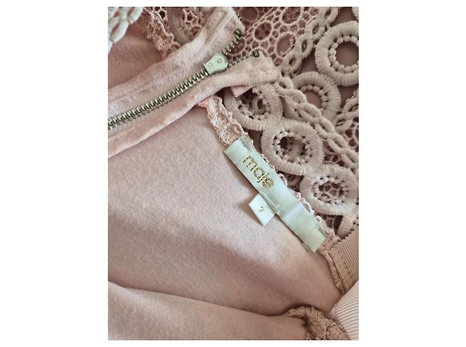 Maje rosa Spitzenkleid mit Lochmuster Pink - Ansicht 6