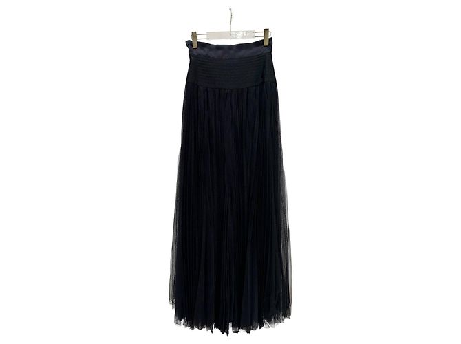 Christian Dior Falda maxi de tul plisado Dior Sz.38 de segunda mano - vista 2