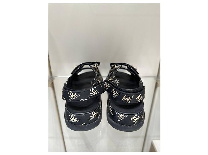 Sandali Dad Chanel Gate No.5 Neri - EU 38 Usati - vista 2