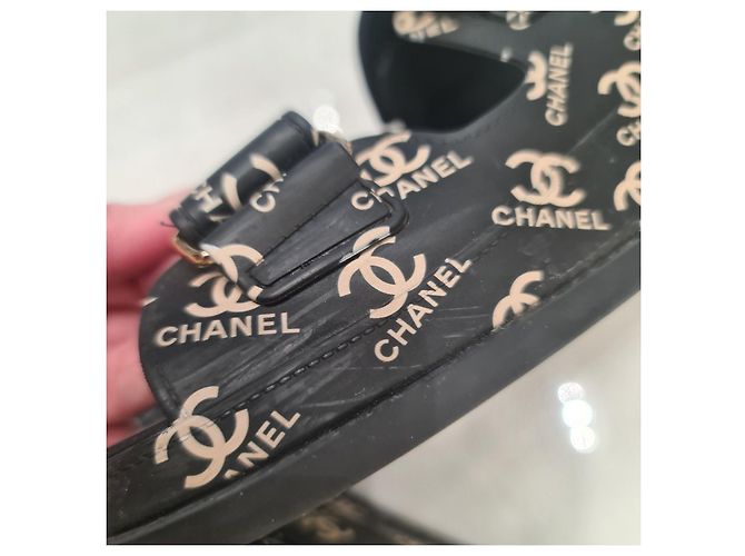 Sandali Dad Chanel Gate No.5 Neri - EU 38 Usati - vista 8